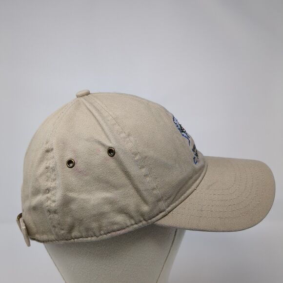 Western Alaska Sport Fishing Slideback Hat Tan OS Adjustable Embroidered Ivory - Picture 4 of 9